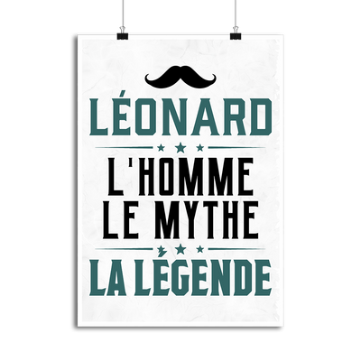 Affiche léonard l'homme le mythe la légende