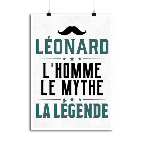 Affiche léonard l'homme le mythe la légende