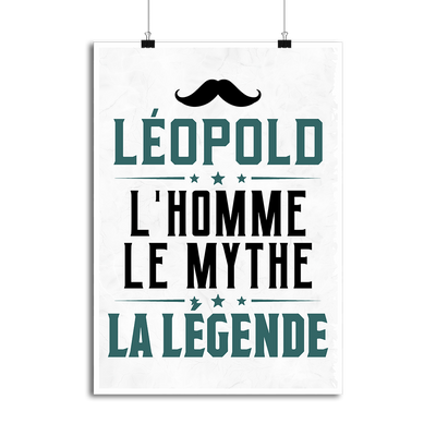 Affiche léopold l'homme le mythe la légende