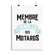 Affiche la famille des motards