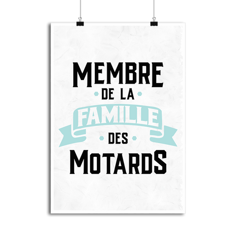 Affiche la famille des motards