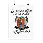 Affiche la femme idéale est motarde