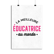 Affiche la meilleure éducatrice au monde