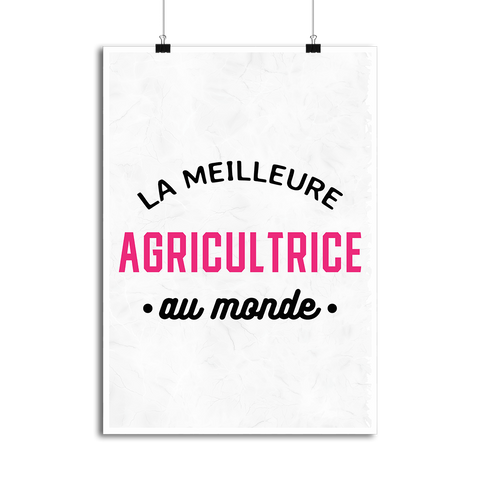 Affiche la meilleure agricultrice au monde