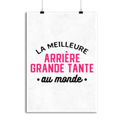 Affiche la meilleure arrière grande tante au monde