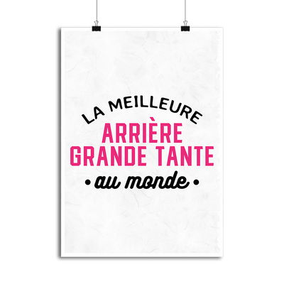 Affiche la meilleure arrière grande tante au monde