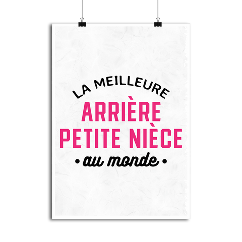 Affiche la meilleure arrière petite nièce au monde