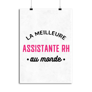 Affiche la meilleure assistante rh au monde