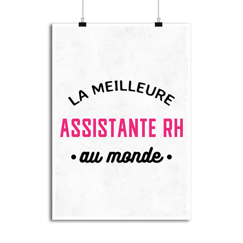 Affiche la meilleure assistante rh au monde