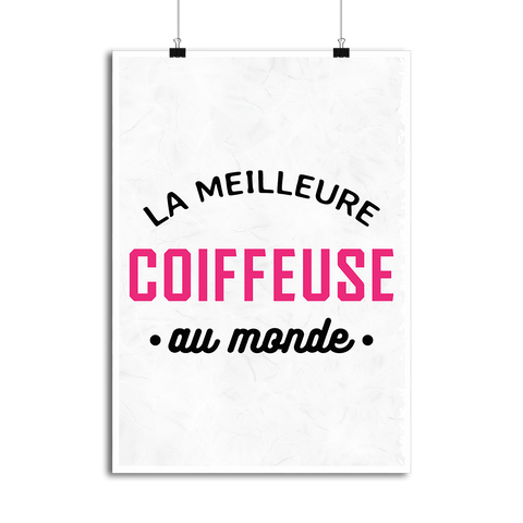 Affiche la meilleure coiffeuse au monde