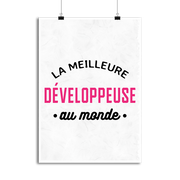Affiche la meilleure développeuse au monde