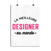Affiche la meilleure designer au monde
