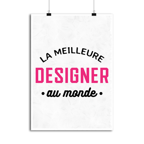 Affiche la meilleure designer au monde