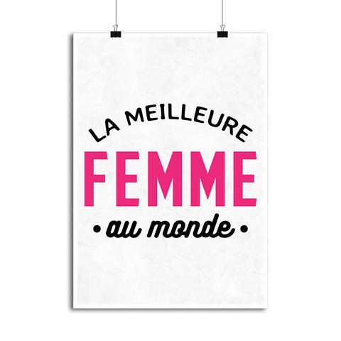 Affiche la meilleure femme au monde