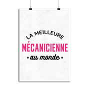 Affiche la meilleure mécanicienne au monde