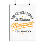 Affiche la meilleure marraine du monde