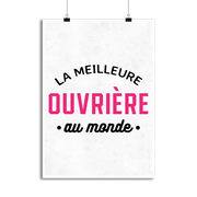 Affiche la meilleure ouvrière au monde