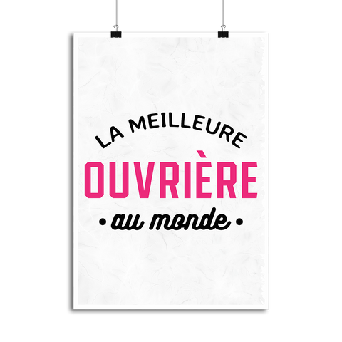 Affiche la meilleure ouvrière au monde