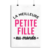 Affiche la meilleure petite fille au monde