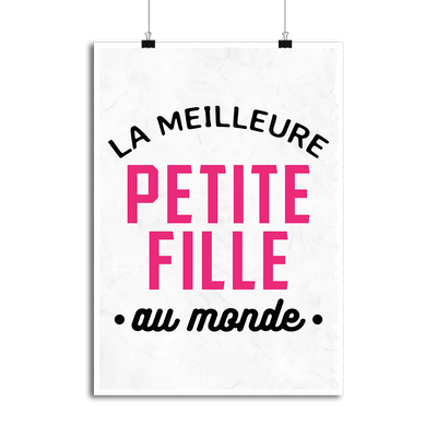 Affiche la meilleure petite fille au monde