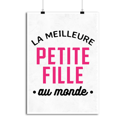 Affiche la meilleure petite fille au monde