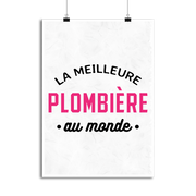 Affiche la meilleure plombière au monde