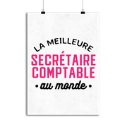 Affiche la meilleure secrétaire comptable au monde