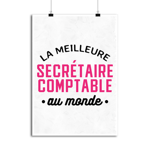 Affiche la meilleure secrétaire comptable au monde