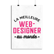 Affiche la meilleure web designer au monde