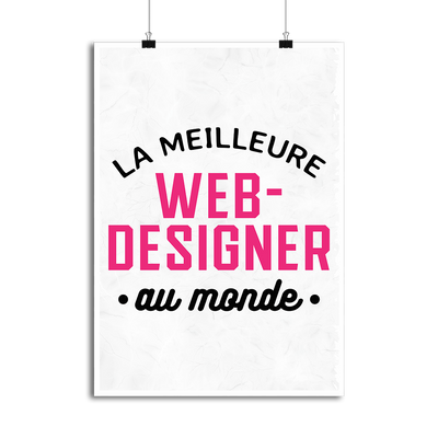 Affiche la meilleure web designer au monde