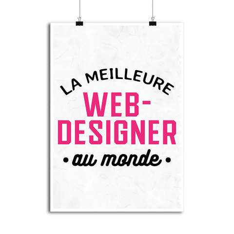 Affiche la meilleure web designer au monde