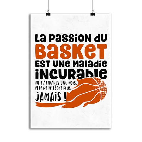 Affiche la passion du basket