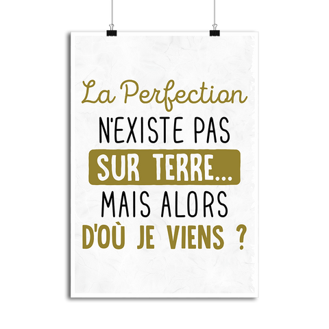 Affiche la perfection n'existe pas