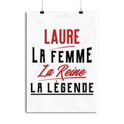 Affiche laure la femme la reine la légende