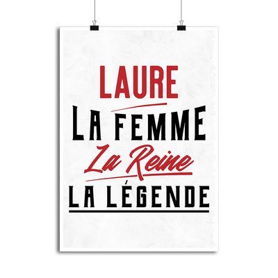 Affiche laure la femme la reine la légende