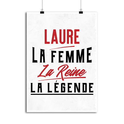 Affiche laure la femme la reine la légende