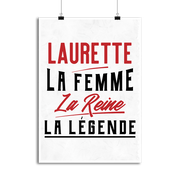 Affiche laurette la femme la reine la légende