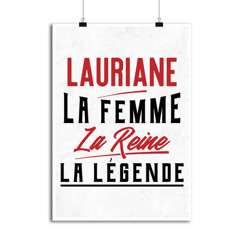 Affiche lauriane la femme la reine la légende