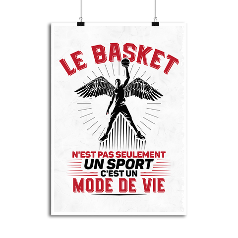 Affiche le basket un mode de vie