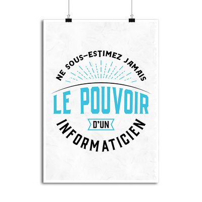 Affiche le pouvoir d'un informaticien