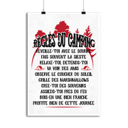 Affiche les règles du camping