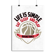Affiche life is simple basket