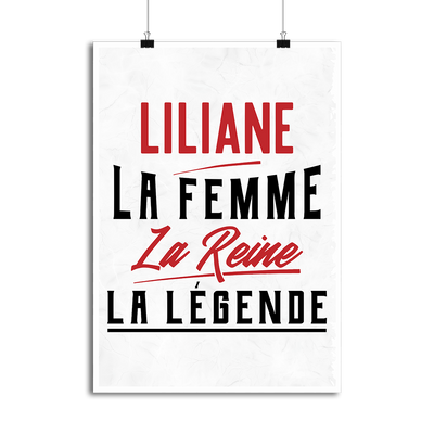 Affiche liliane la femme la reine la légende