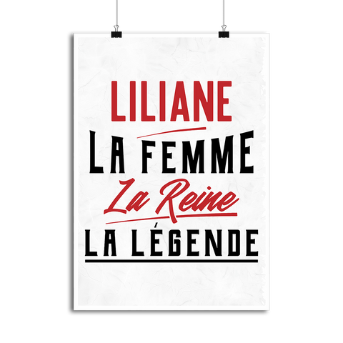 Affiche liliane la femme la reine la légende