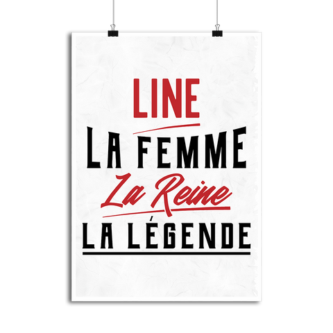 Affiche line la femme la reine la légende