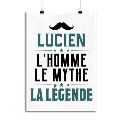 Affiche lucien l'homme le mythe la légende