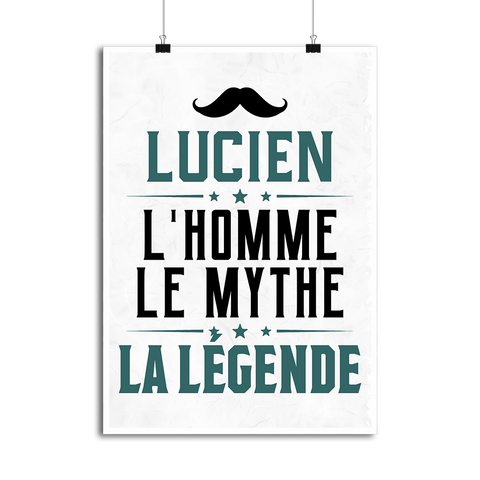 Affiche lucien l'homme le mythe la légende