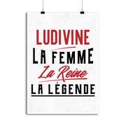 Affiche ludivine la femme la reine la légende