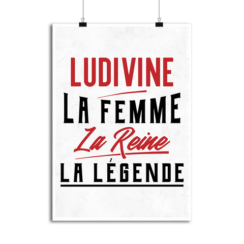 Affiche ludivine la femme la reine la légende