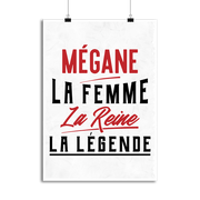 Affiche mégane la femme la reine la légende